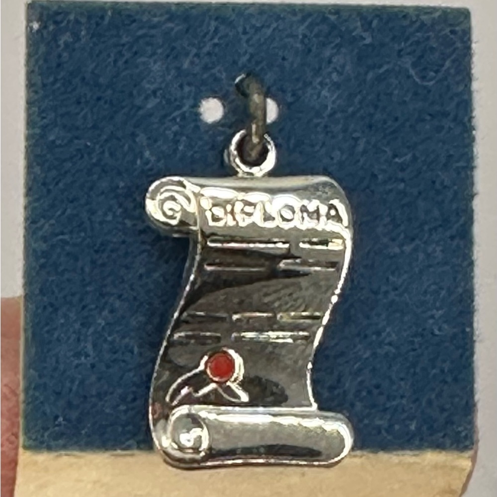 3/$25 NWT Vintage Wells Sterling Silver Diploma Charm/pendant